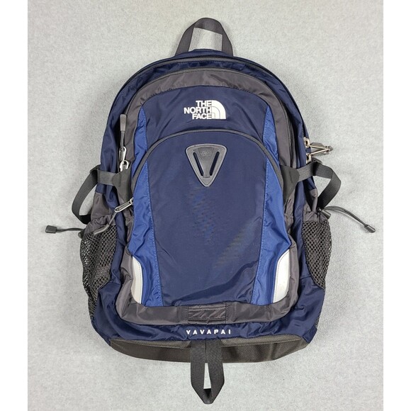 The North Face Vavapai Mountaineering Backpack Blue Padded Laptop Book Bag - Picture 1 of 16